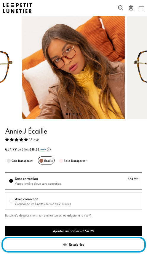 lunette essayage virtuel